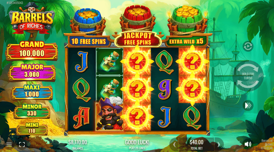 Barrels of Riches Collect Feature